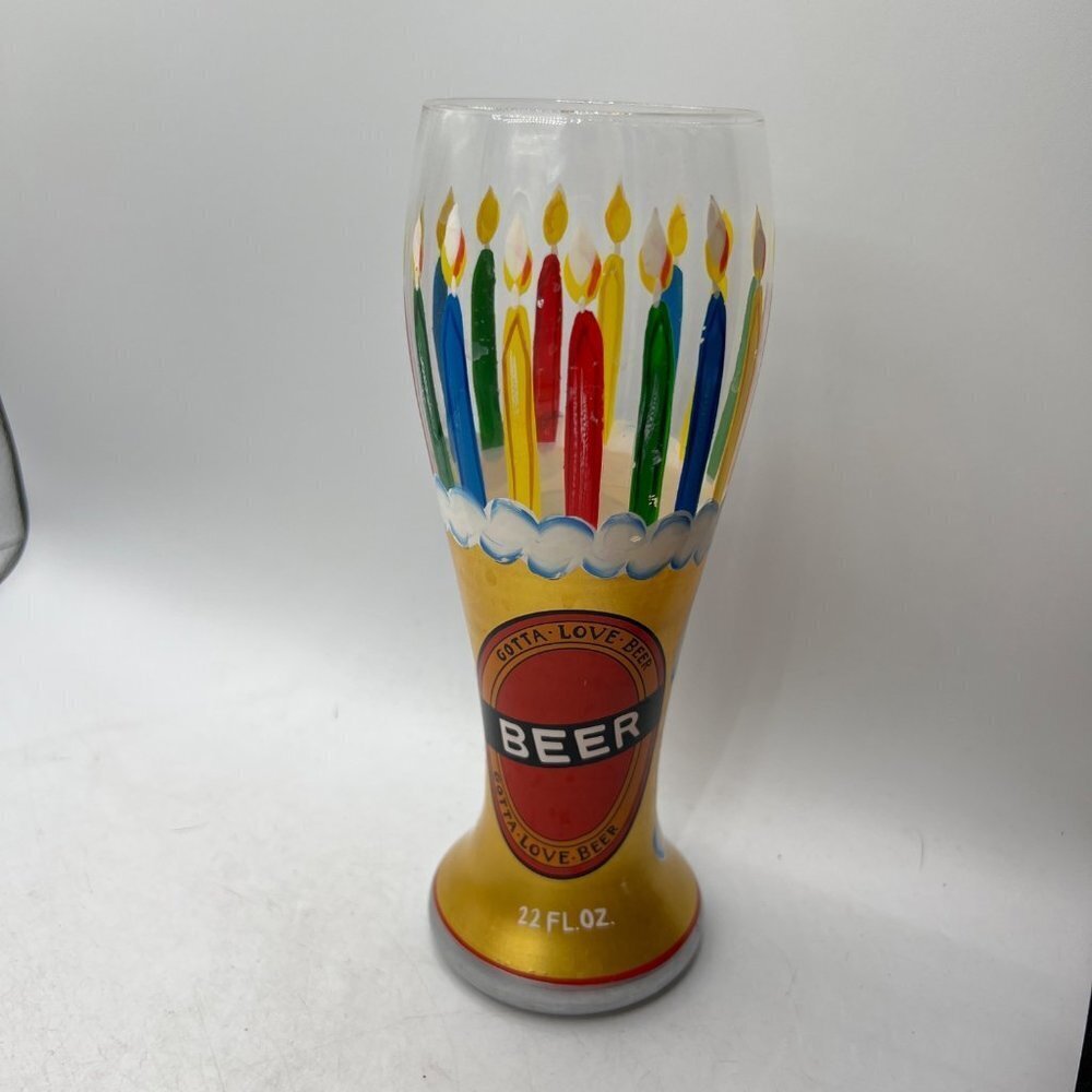 Collectible Lolita Birthday Beer Hand Painted Pilsner Glass 22oz